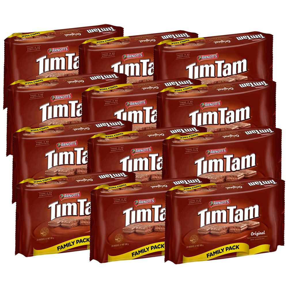ARN20769KT_arnotts_tim_tam_family_pack_365g_12_pack Arnotts Tim Tam Chocolate Biscuits Family Pack, 365g (Pack of 2) - Image 1