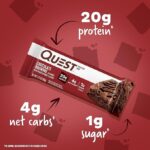 Quest Nutrition Chocolate Brownie Protein Bar, High Protein, Low Carb, Keto Friendly, 12 Count - Image 3