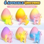 Unicorn Hatching Rainbow Eggs for Kids - 6 Pack Unicorn Gifts for Boys & Girls, Birthday Easter Basket Stuffers Gift Ideas for Kids 3+ Year Old - Girl Gifts for Ages 3 4 5 6 7 8 - Image 3