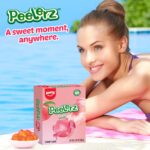 AMOS Peelerz Peach Lollies - Peelable Confectionery, Gluten-Free & Fat-Free Snack Sweets with Real Fruit Juice, 240g Box (Approx. 10 Packs) - Bulk Candy Snack for Parties, Christmas, Kids & Adults - Image 5