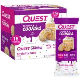 Quest Nutrition Birthday Cake Frosted Cookies, 8 x 2 Cookie Count