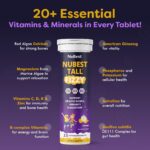 NuBest Tall Fizzy - Bone Strength, Immunity, Digestive Health - Probiotic, Red Algae Calcium, Magnesium from Marine Algae, Vitamin D3 K2, Zinc, Vitamins for Kids Age 4+ - 10 Orange Fizzy Tablets - Image 2